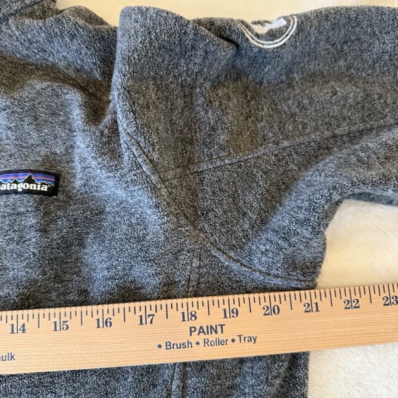 Patagonia Women's Large Synchilla Fleece Jacket Full Zip Heather Gray LOGO - Picture 6 of 9